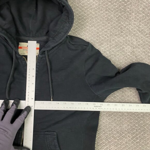 American Giant Hoodie Women's Large Black Cotton Full Zip Up Fleece Lined W1 1A - Picture 8 of 15